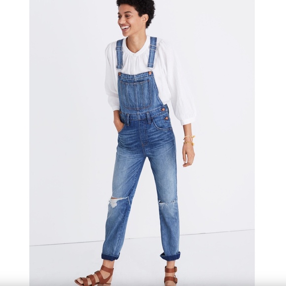 Madewell Straight-Leg Overalls in Bernard Wash Size Small - Picture 1 of 6